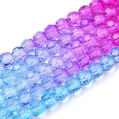 Transparent Glass Beads Strands GLAA-E036-07O-1