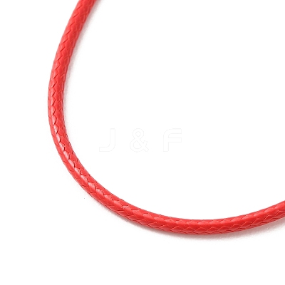 Braided Round Waxed Polyester Cord with Double Iron Lobster Claw Clasps FB-CBAA2E5-01-1