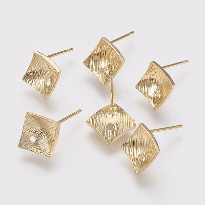 Brass Stud Earring Findings KK-R058-186G-1