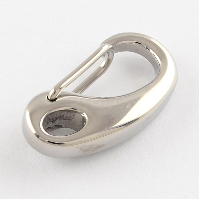 Tarnish Resistant Polished 316 Surgical Stainless Steel Keychain Clasp Findings STAS-R072-59-1