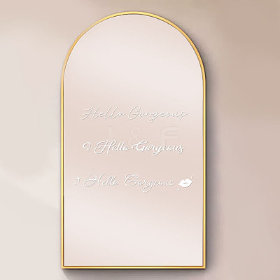 Waterproof Reflective Plastic Mirror Stickers DIY-WH0665-002-1