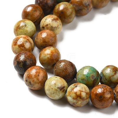 Natural Yellow Chrysocolla Beads Strands G-H298-A07-02-1