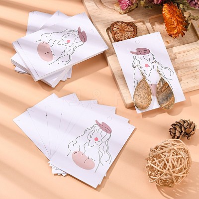 Rectangle Cardboard Earring Display Cards CDIS-P004-16A-01-1
