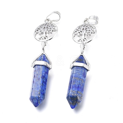 Natural Dyed Lapis Lazuli Pointed Big Pendants G-D0021-01P-10-1