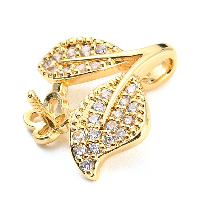 Brass Micro Cubic Zirconia Peg Bail Charms LS-KK-Q794-04A-G-1