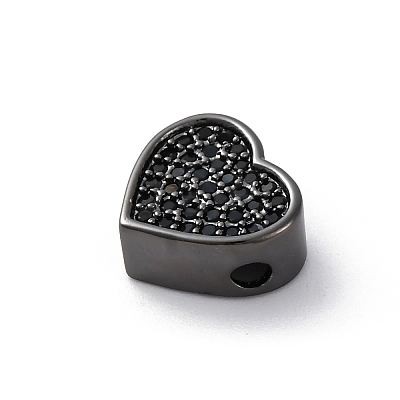 Brass Cubic Zirconia Beads KK-S510-41B-1