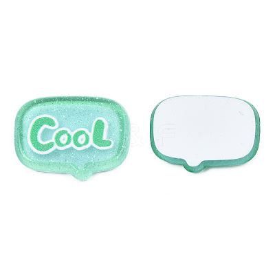 Transparent Printed Acrylic Cabochons TACR-N016-37-1