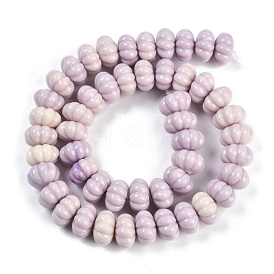 Synthetic Shell Dyed Carved Beads Strands SHEL-K007-10-1