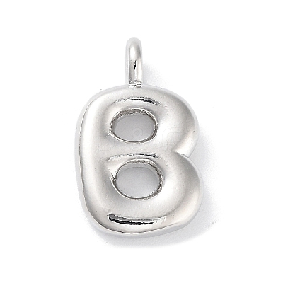 Rack Plating Brass Balloon Letter Pendants X-KK-C050-01P-B-1