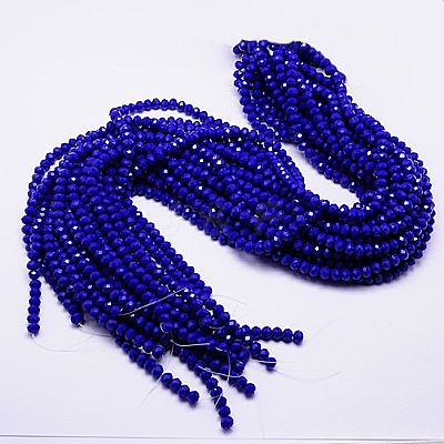 Imitation Jade Glass Bead Strands GLAA-F001-3x2mm-01-1