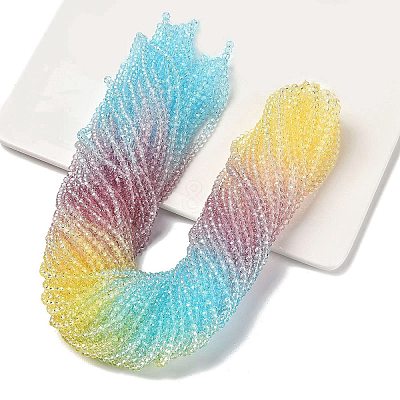 Transparent Painted Glass Beads Strands DGLA-A034-T3mm-A15-1