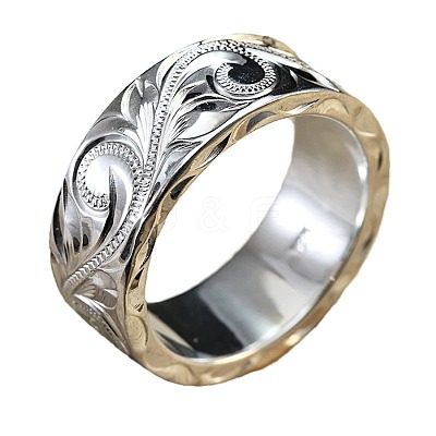 Sculptured Vine Pattern Brass Finger Rings for Women FS-WGD177A-04-1