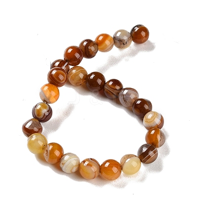 Natural Striped Agate/Banded Agate Beads Strands G-Z060-A01-B09-1