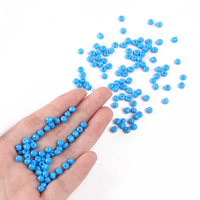 Baking Paint Glass Seed Beads SEED-S003-K17-1