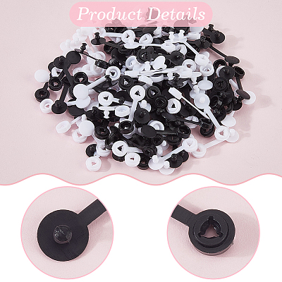 300Pcs 2 Colors Plastic Anti-theft Buckles FIND-CY0001-55A-1