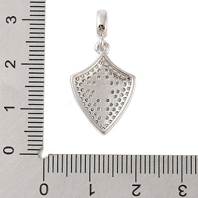 Rack Plating Brass Micro Pave Clear Cubic Zirconia Pendants X-KK-S380-37D-P-1
