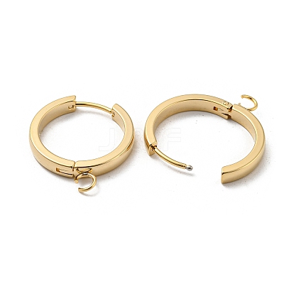 201 Stainless Steel Huggie Hoop Earrings Findings STAS-A167-01P-G-1