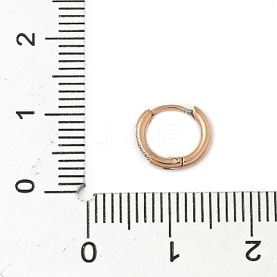 316 Stainless Steel Micro Pave Clear Cubic Zirconia Hoop Cartilage Earrings WG9FB89-01-1