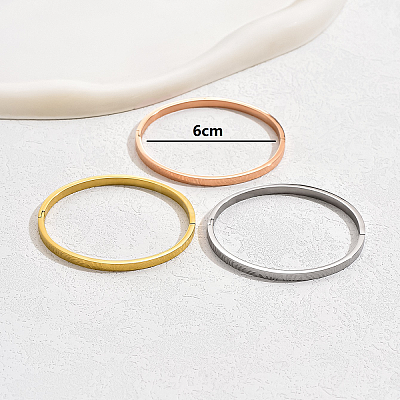 3Pcs Classic Stainless Steel Hinged Bangles for Women UP3566-1