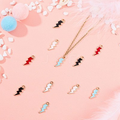 Alloy Enamel Pendants ENAM-SC0001-22G-1