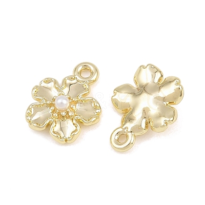 Alloy with ABS Plastic Pearl Charms AL-CBA415D-22G-1