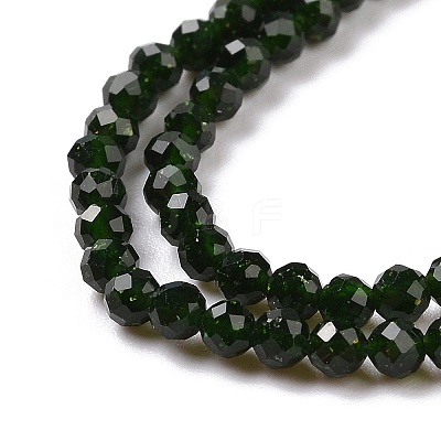 Synthetic Green Goldstone Beads Strands G-E591-07B-1