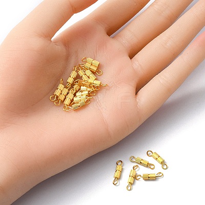 20 Sets Brass Screw Clasps IFIN-YW0001-57G-1