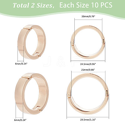 20Pcs 2 Styles Alloy Ring Round Binder Discs FIND-PH0007-75-1