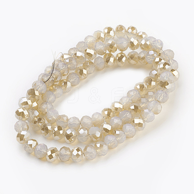 Electroplate Glass Beads Strands X-GLAA-K027-HR-A01-1