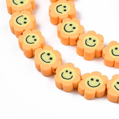 Handmade Polymer Clay Bead Strands CLAY-N006-73G-1