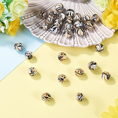 30Pcs Handmade Gold Sand Lampwork Beads LAMP-TA0002-37A-1
