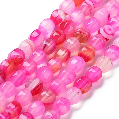 Natural Banded Agate Beads Strands G-G172-02B-1