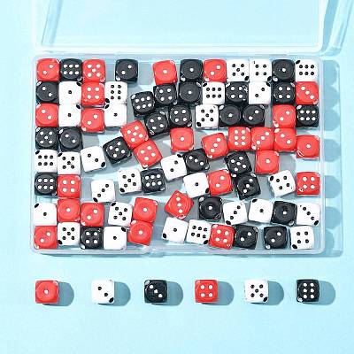 90Pcs 3 Colors Acrylic Beads OACR-FS0002-47-1