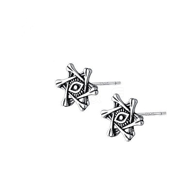 Brass Stud Earrings for Men WG7D598-01-1