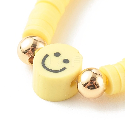Handmade Polymer Clay Beaded Stretch Rings RJEW-JR00355-1