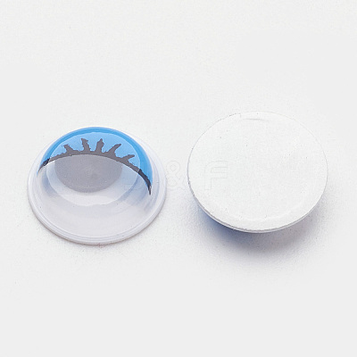Plastic Wiggle Googly Eyes Buttons DIY Scrapbooking Crafts Toy Accessories with Label Paster on Back KY-S003B-10mm-M-1