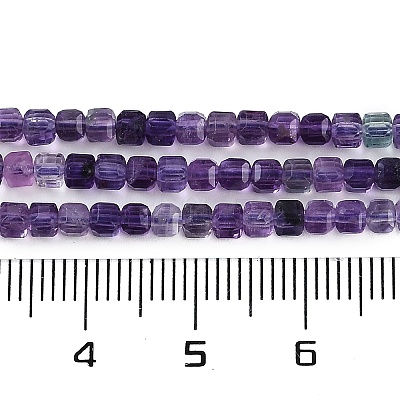 Natural Purple Fluorite Beads Strands G-P553-E02-02-1