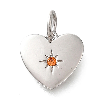 925 Sterling Silver Micro Pave Clear Cubic Zirconia Charms STER-V001-01P-07-1