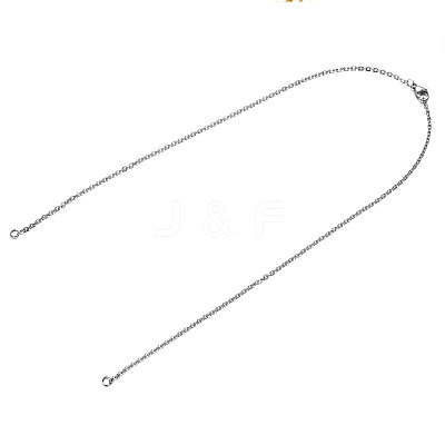 Tarnish Resistant 304 Stainless Steel Cable Chain Necklace Making STAS-T040-PJ208-1-70-1