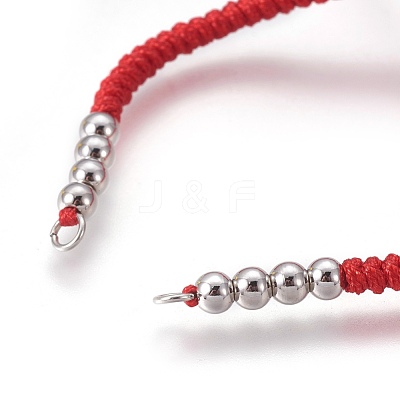 Nylon Cord Braided Bead Bracelets Making BJEW-F360-FP18-1