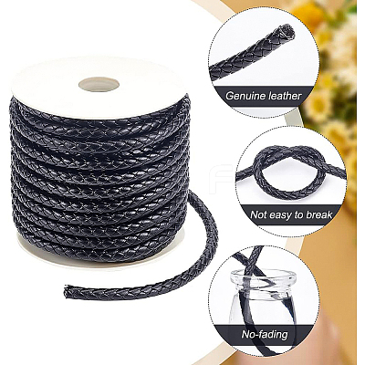 PU Imitation Leather Braided Cord WL-WH0003-14A-1