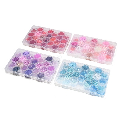 (Defective Closeout Sale)DIY 24 Styles Acrylic & Resin Beads Jewelry Making Finding Kit AC-XCP0001-01-1