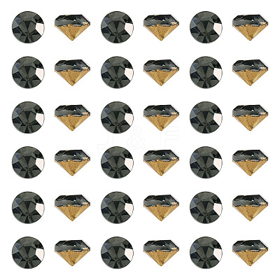 1 Bag Pointed Back Glass Rhinestone Cabochons RGLA-TADJ0001-01A-03-1