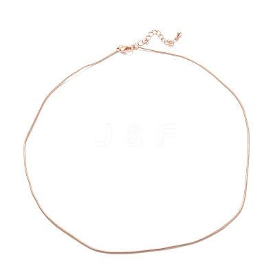 Brass Snake Chain Necklaces NJEW-K123-07RG-1