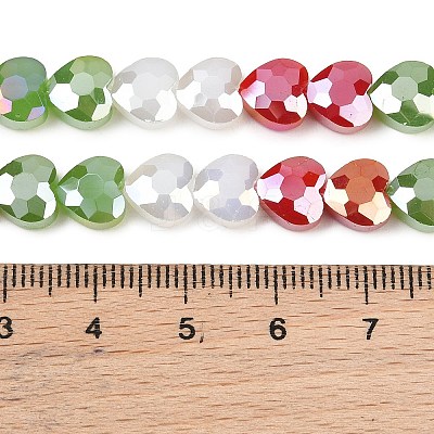 Electroplate Transparent Glass Beads Strands GL-CBADAFE-01G-1