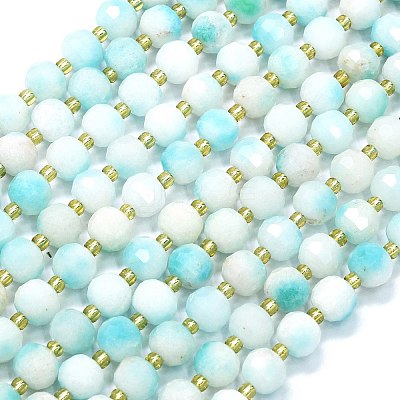 Natural Dyed White Jade Beads Strands G-K389-E16-01-1