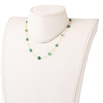 Nuggets Natural Gemstone Beaded Necklaces NJEW-JN03188-1