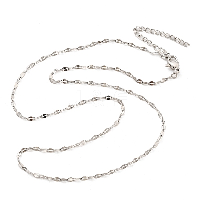 Brass Dapped Chains Necklaces for Women NJEW-D302-23P-1