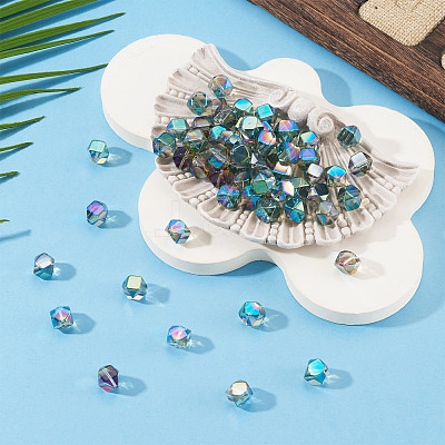 60Pcs 2 Colors Electroplate Glass Beads EGLA-TADJ0001-19B-1