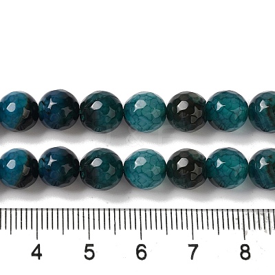 Dyed & Heated Natural Dragon Veins Agate Beads Strands G-P539-A01-28-1